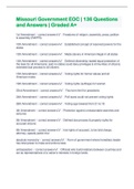Missouri Government EOC &vert; 136 Questions and Answers &vert; Graded A&plus;