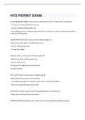 NYS PERMIT EXAM 2023 with 100&percnt; correct answers 
