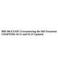 BIB 106 EXAM 2 Encountering the Old Testament CHAPTERS 10-15 and 19-23 LATEST REVIEW.