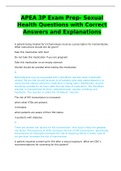 APEA 3P Exam Prep- Sexual Health Questions with Correct Answers and Explanations