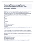 Katzung Pharmacology Review questions and answers 2023 with complete solution