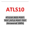 ATLS10 2023 POST-TEST /ATLS POST-TEST (Answered 100%)