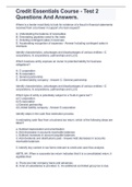 Credit Essentials Course - Test 2 Questions And Answers&period;