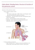 Patho Week 3 Reading Notes: Structure & function of the pulmonary system