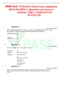 NRNP 6531 NURS6531 Final Exam compliation 2023(GRADED A) Questions and Answers solutions | 100% Verified EXAM TESTBANK.
