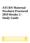 ATI RN Maternal Newborn Proctored 2019 Retake 2 - Study Guide