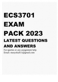 Ecs3701 exam pack 2023 COMPLETE  STUDY GUIDE 100% GRADED A+