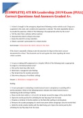 &lpar;COMPLETE&rpar; ATI RN Leadership 2019 Exam &lpar;FULL&rpar; Correct Questions And Answers Graded A&plus;&period;