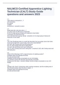 NALMCO Certified Apprentice Lighting Technician (CALT) Study Guide questions and answers 2023