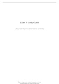 Exam 1 Study Guide Lifespan Development (PSYC-290)