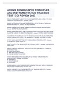 ARDMS SONOGRAPHY PRINCIPLES AND INSTRUMENTATION PRACTICE TEST -CCI REVIEW 2023