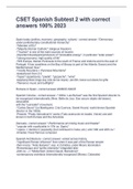 CSET Spanish Subtest 2 with correct answers 100&percnt; 2023