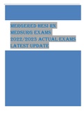 MERGERED HESI RN  MEDSURG EXAMS  2022/2023 ACTUAL EXAMS  LATEST UPDATE