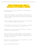 Dental Pharmacology&colon; Exam 2&lowbar; Questions with Answers&excl; Updated