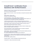 Crossfit level 1 certification Exam Questions with Verified Answers