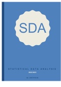 Summary  statistical data analysis (first half) (X_401029)