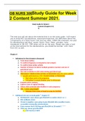 OB NURS 306Study Guide for Week 2 Content Summer 2021.