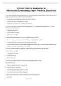 FISDAP OBGYN Pediatrics & Obstetrics&sol;Gynecology Exam Practice Questions