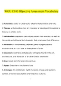 Summary WGU C100 Objective Assessment Vocabulary 2022&sol;2023 &vert; 100&percnt; Verified