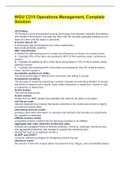 WGU C215 Operations Management&comma; Complete Solution