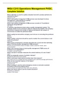 WGU C215 Operations Management PVDC&comma; Complete Solution