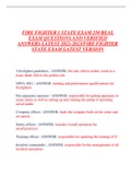 State Farm Fire Exam Questions With Verified Answers