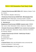 Summary WGU C100 Humanities Final Study Guide 2022&sol;2023 &vert; 100&percnt; Verified
