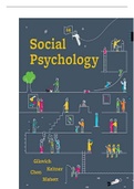 TEST BANK for Social Psychology, 5th Edition By Tom Gilovich, Dacher Keltner, Serena Chen, Richard Nisbett. All Chapters 1-14