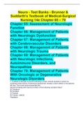 Neuro - Test Banks - Brunner &  Suddarth's Textbook of Medical-Surgical  Nursing 14e Chapter 65 &ndash; 70
