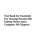 Test Bank for Essentials For Nursing Practice 9th Edition Potter latest Complete All Chapters