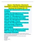 Neuro - Test Banks - Brunner &  Suddarth's Textbook of Medical-Surgical  Nursing 14e Chapter 65 – 70