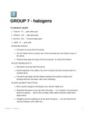 Summary  Unit 3.2.3 - Group 7(17), the halogens 