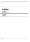 A-level BUSINESS 7132/3 Paper 3 Business 3 Mark scheme June 2022 Version: 1.0 Final