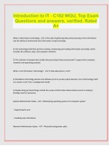 Introduction to IT - C182 WGU&comma; Top Exam Questions and answers&comma; verified&period; Rated A&plus;