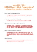 Latest 2023 - 2024 | BIOS 242 Exam 1 Q & A  Fundamentals of Microbiology with Lab - Chamberlain | Passed | A+ Rated Guide | New Full Exam Actual