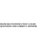 MATH 302 TEST 1 EXAM QUESTIONS AND CORRECT ANSWERS.