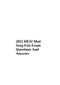  HESI Med Surg Exit Exam Questions And Answers