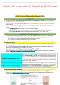Contract 5-10 - Lecture notes 5-10 Contract Law (BPP University