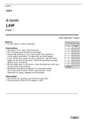 A-level LAW Paper 1 JUNE 2022