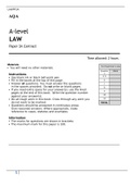 A-level LAW Paper 3A Contract JUNE 2022