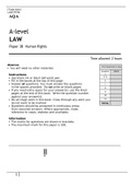 A-level LAW Paper 3B Human Rights JUNE 2022