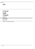 A-level LAW 7162/2 Paper 2 Mark scheme June 2022 Version: 1.0 Final Mark Scheme
