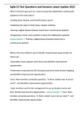 Agile E1 Test Questions and Answers Latest Update 2023