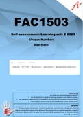 FAC1503 Self-assessment Learning unit 2 2023