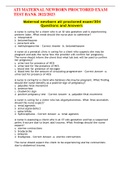 ATI MATERNAL NEWBORN PROCTORED EXAM TEST BANK 2022&sol;2023 A nurse is caring for a client who is at 32 wks gestation and is experiencing preterm labor&period; What meds should the nurse plan to administer&quest; a&period; misoprostol b&period; betamethasone c&period; poractant alfa d&period; methyl