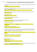 ATI Med-surg Practice - Mental Health Nursing Study Guide 2023