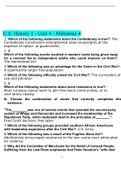 US HISTORY 1-UNIT 4-MILESTONE 4_Questions & Answers  2022