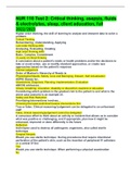 NUR 110 Test 2&colon; Critical thinking&comma; asepsis&comma; fluids & electrolytes&comma; sleep&comma; client education&comma; Fall 2022&sol;2023