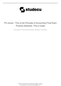 Principles of Accounting (DNIER 78) Practical Test Questions and Solutions