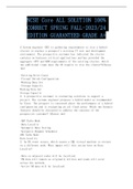 NCSE Core ALL SOLUTION 100&percnt; CORRECT SPRING FALL-2023&sol;24 EDITION GUARANTEED GRADE A&plus;